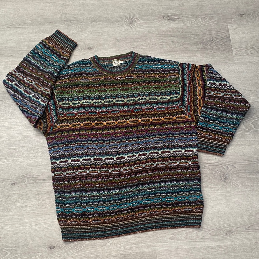 Multicolor Patterned Men's Sweater
